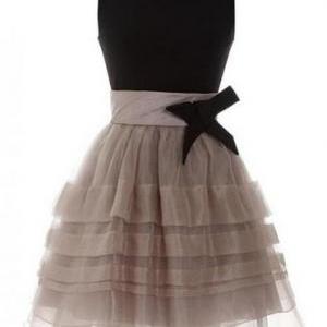 2013 Fashion Elegant Pompon Dress With Bow..