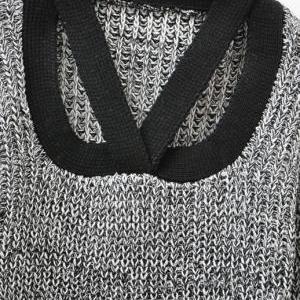 Gray Off-shoulder Strap Loose Sweater #ecs013215