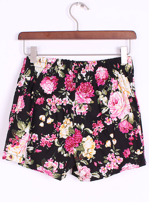 Best Seller Retro High Waist Printed Shorts #ECS011461 on Luulla