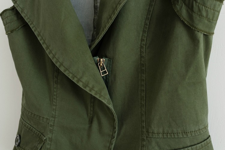 Army Green Rivet Jacket ecs012762 on Luulla