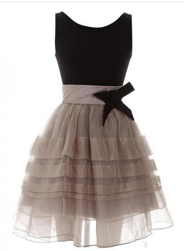 2013 Fashion Elegant Pompon Dress With Bow #ecs003020