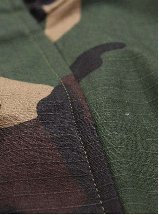 Army Green Camouflage Hoodie Trenth Coat #ecs013299 on Luulla