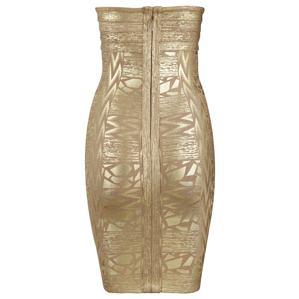 Sexy Bra Beaded Gold Foil Bandage Dress ecs011846 on Luulla